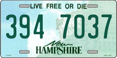 NH license plate 3947037