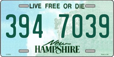 NH license plate 3947039