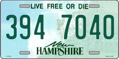 NH license plate 3947040