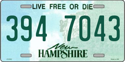 NH license plate 3947043