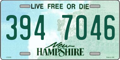 NH license plate 3947046