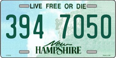 NH license plate 3947050