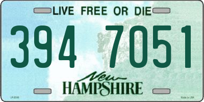 NH license plate 3947051