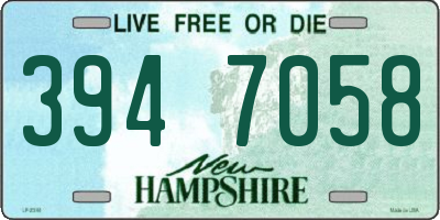 NH license plate 3947058