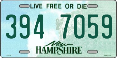NH license plate 3947059