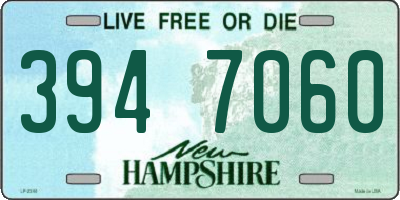 NH license plate 3947060