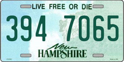NH license plate 3947065