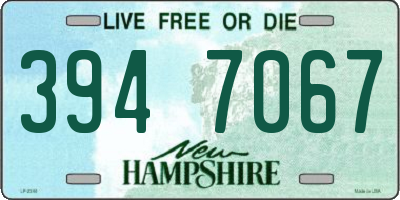 NH license plate 3947067