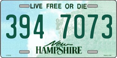NH license plate 3947073