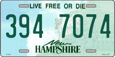 NH license plate 3947074