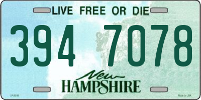 NH license plate 3947078