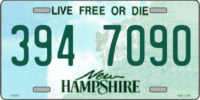 NH license plate 3947090