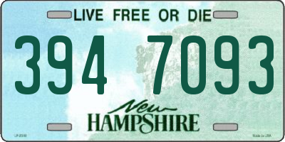 NH license plate 3947093