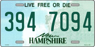 NH license plate 3947094