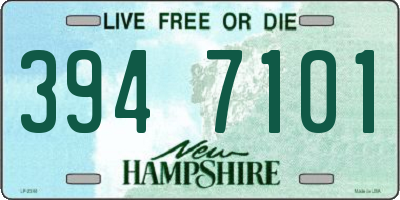 NH license plate 3947101