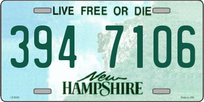 NH license plate 3947106