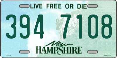 NH license plate 3947108
