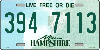 NH license plate 3947113