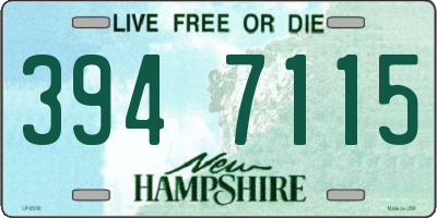 NH license plate 3947115