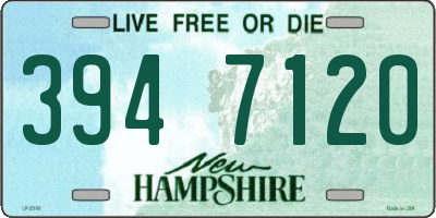 NH license plate 3947120