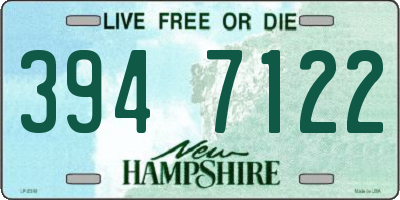 NH license plate 3947122