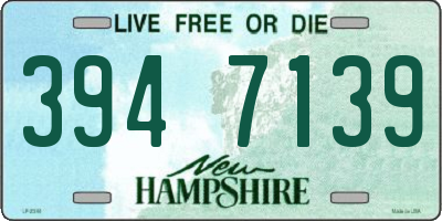 NH license plate 3947139