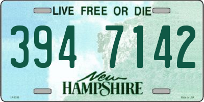 NH license plate 3947142