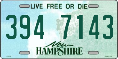 NH license plate 3947143