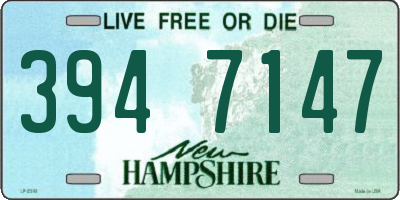 NH license plate 3947147