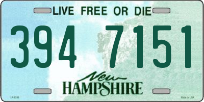 NH license plate 3947151