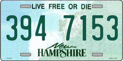 NH license plate 3947153