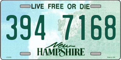 NH license plate 3947168