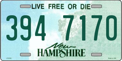 NH license plate 3947170