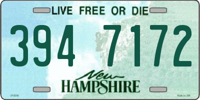 NH license plate 3947172