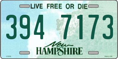 NH license plate 3947173