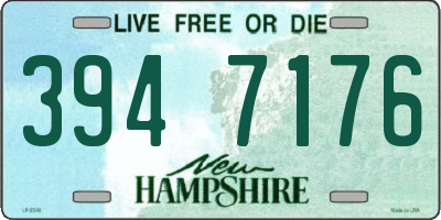 NH license plate 3947176