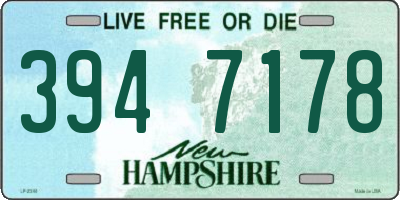 NH license plate 3947178
