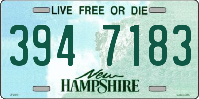 NH license plate 3947183