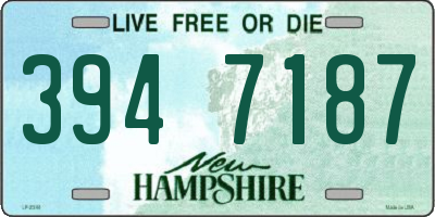 NH license plate 3947187