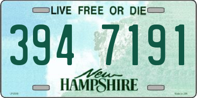 NH license plate 3947191