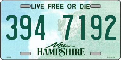 NH license plate 3947192