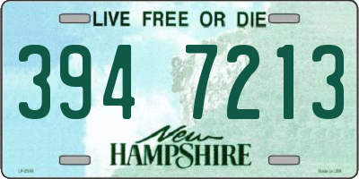NH license plate 3947213