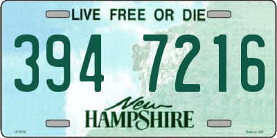 NH license plate 3947216