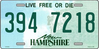 NH license plate 3947218