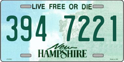 NH license plate 3947221