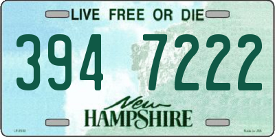 NH license plate 3947222