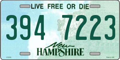 NH license plate 3947223