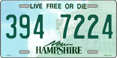 NH license plate 3947224