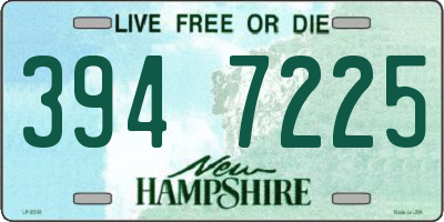 NH license plate 3947225