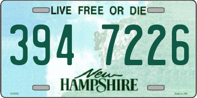 NH license plate 3947226
